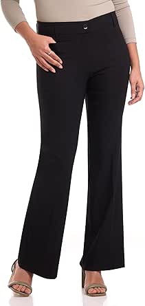 Rekucci Women's Ultra Stretch Pull-On Flared Leg Pant