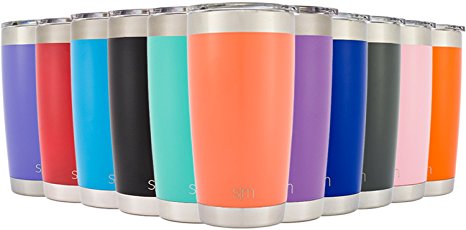 Simple Modern Tumbler Vacuum Insulated 20oz Cruiser with Lid - Double Walled Stainless Steel Travel Mug - Sweat Free Coffee Cup - Compare to Yeti and Contigo - Powder Coated Flask - Grapefruit