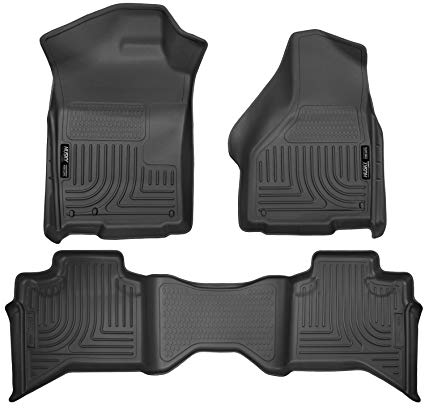 Husky Liners Front & 2nd Seat Floor Liners Fits 09-18 Ram 1500 Quad Cab