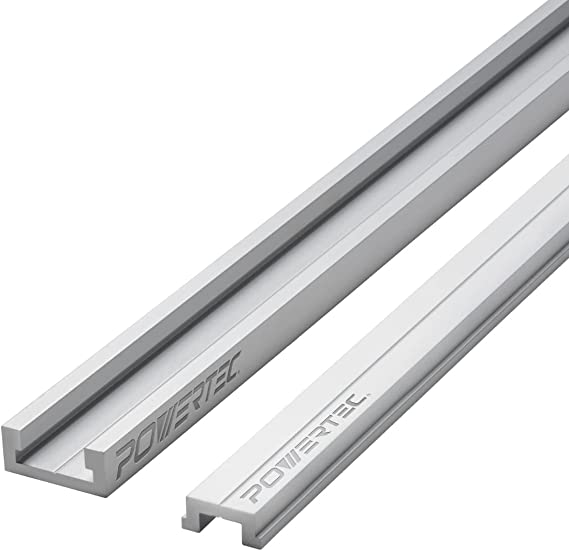 POWERTEC 71156V Aluminum T-Track 48 Inch Combo with Aluminum Miter T-Bar, 1 Set