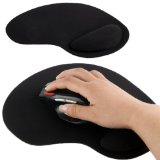 Ultra Slim Cloth Wrist Rest Mouse Pad Black