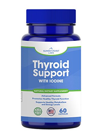 Thyroid Support Supplement with Iodine – Supports Metabolism, Focus, Energy, and Weight Loss – Non-GMO, 14 Premium Natural Ingredients – Made in the USA – 30 Day Supply