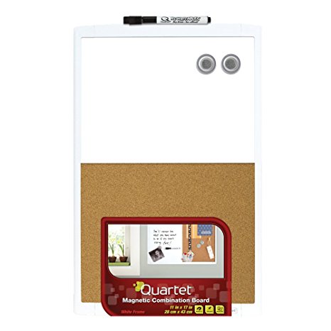 Quartet Dry-Erase Combination Board, Magnetic, 11 x 17 Inches, White Frame (MHOC1117)