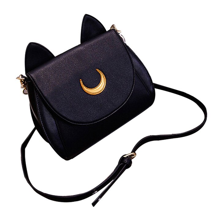 Pusheng Women Girls Cosplay Sailor Moon 20th Tsukino Usagi Leather Handbag Chain Shoulder Bags Cute