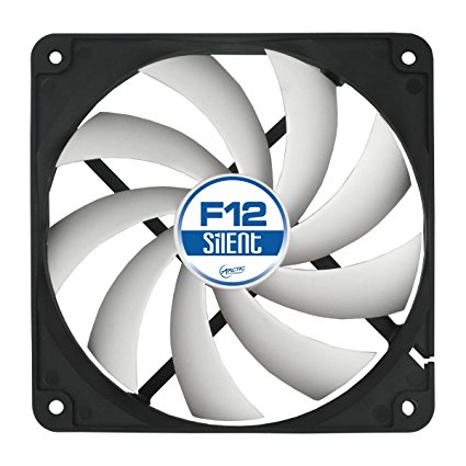 ARCTIC F12 Silent, 120 mm 3-Pin Fan with Standard Case and Higher Airflow, Quiet and Efficient Ventilation