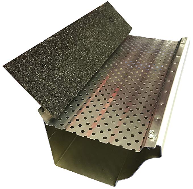 (200 Feet) Shur Flo X Leaf Guard Gutter Protector for 5" K-Style Gutters. Mill Finish Aluminum. 50 Panels x 4.00' Each.