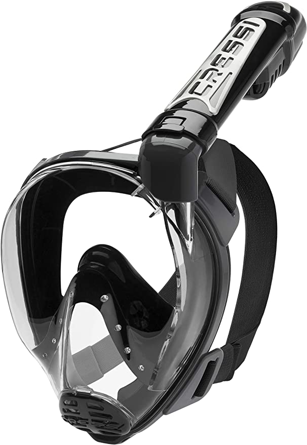 Cressi Adult Snorkeling Full Face Mask | Wide Clear View, Anti-Fog System | Duke Dry: designed in Italy: Quality Since 1946