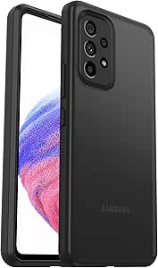 OtterBox Sleek Series Case for Galaxy A53 5G, Shockproof, Drop proof, Ultra-Slim, Protective Thin Case, Tested to Military Standard, Clear/Black, No Retail Packaging