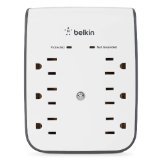 Belkin SurgePlus 6-Outlet Wall Mount Surge Protector with Dual USB Ports 21 AMP  10 Watt