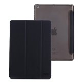 iPad Air Case THZY Smart Case Cover Transparent Back Cover Ultra Slim Light Weight Auto Wake UpSleep Function Protective Case for iPad Air iPad 5 Mysterious Black