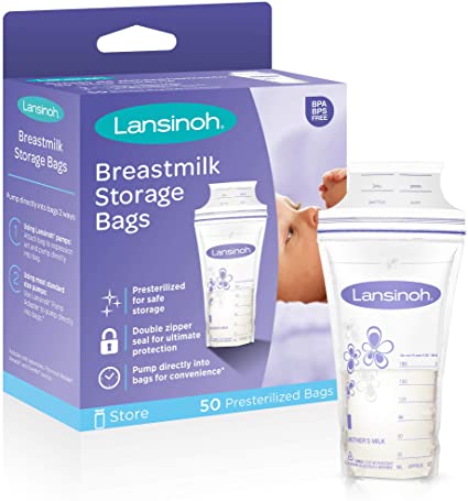 Lansinoh Breastmilk Storage Bags, 50 Count, BPA Free and BPS Free