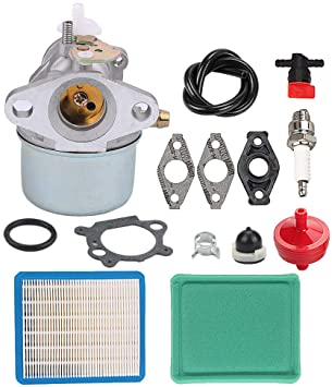 Hayskill 799869 Carburetor Carb w Tune Up Kit 491588 Air Filter for BS 792253 Pressure Washer Carburetor Replace 497586 499059 Rotary 14112 Oregon 50-658