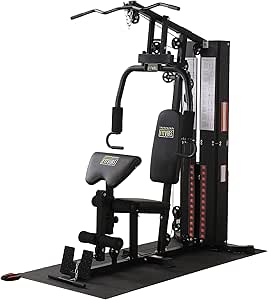 BalanceFrom Multifunctional Home Gym Workout Station with 160LBS Weight, Comes with Floor Mat Stack, Comes with Floor Mat