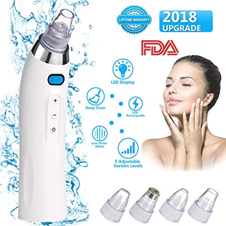 Blackhead Remover Blackhead Vacuum Rechargeable Pore Vacuum Microdermabrasion Blackhead Remover Vacuum Blackhead Vacuum Suction Remover for Comedone Acne Suction Tool for Facial Skin Treatment