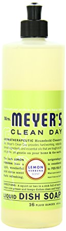 Mrs. Meyer's Clean Day Lemon Verbena Liquid Dish Soap  16 Ounce (Pack of 6)