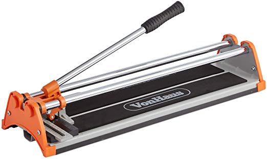 VonHaus Manual Tile Cutter 430mm – Tungsten Carbide Scoring Wheel – Straight Edge Accurate Measurement Guide – Cuts Ceramic, Glazed Floor & Wall Tiles