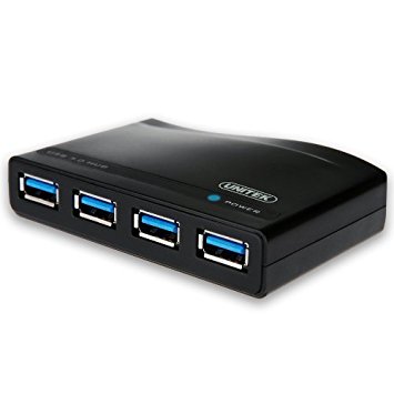 UNITEK 10-Port USB 3.0 Hub with 12V 4A Power Adapter for Apple MacBook Pro Air, iMac, Mac Mini, ChromeBook Pixel, Microsoft Surface Pro, Lenovo Yoga, Laptops, Ultrabooks and Tablet PCs