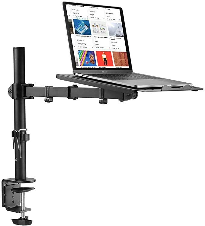 Suptek Full Motion Laptop Riser Desk Mount Stand, VESA 75/100, up to 22lbs (MD6421TP004)