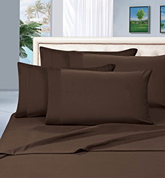 Elegant Comfort 2 Piece Luxurious Silky-Soft Pillowcases, Standard, Brown