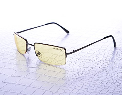 NoScope Gemini Computer  Video Gaming Glasses Professional Office Metal Frames Reduce Eye Strain Improve Contrast  Clarity