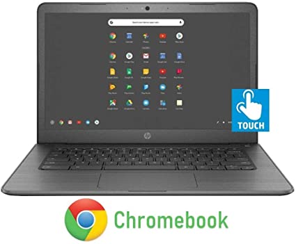 Newest HP 14-inch Chromebook HD Touchscreen Laptop PC (Intel Celeron N3350 up to 2.4GHz, 4GB RAM, 32GB Flash Memory, WiFi, HD Camera, Bluetooth, Up to 10 hrs Battery Life, Chrome OS , Black )