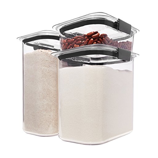 Rubbermaid Brilliance Pantry Airtight Food Storage Container, BPA-Free Plastic, 6-Piece