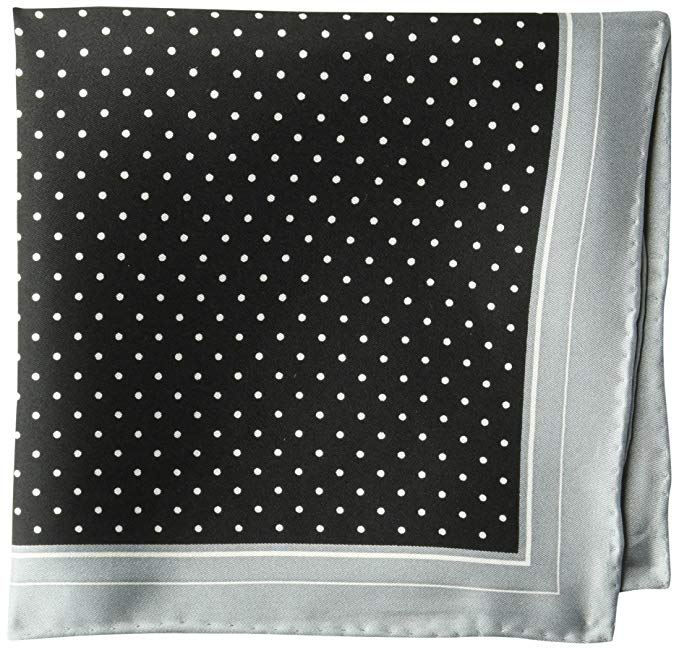 Amazon Brand - BUTTONED DOWN Men's Classic Silk Hand Rolled Pocket Square