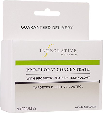 Integrative Therapeutics - Pro-Flora Concentrate with Probiotic Pearls Technology - Targeted Digestive Control - 90 Capsules