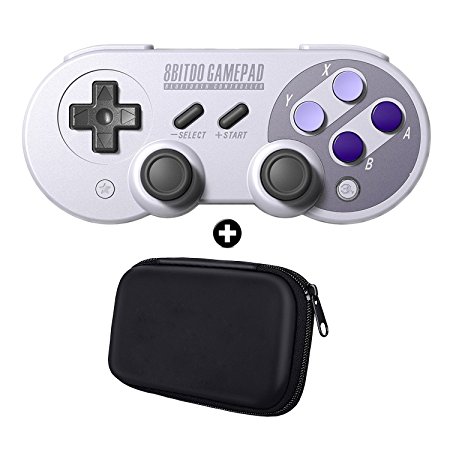 WILLGOO 8Bitdo SN30 Pro Wireless Bluetooth Controller with Joysticks Rumble Vibration USB-C Cable Gamepad   Carrying Bag