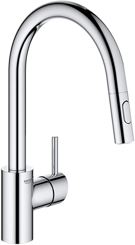 Grohe 3134910E Concetto Single-Handle Kitchen Faucet, Starlight Chrome