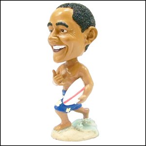 Barack Obama Surfing Bobble Head Doll 4"