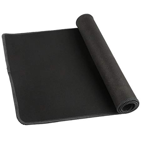 Cmhoo Large Gaming Mouse Pad Soft Rubber Bottom Keyboard Pad/Mouse Desk Pad Use for Laptop (23.611.80.1in, Black Edge)
