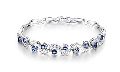Girl Era Multi-Gemstone and Diamond Accent Bangle Bracelet Charm Bracelet