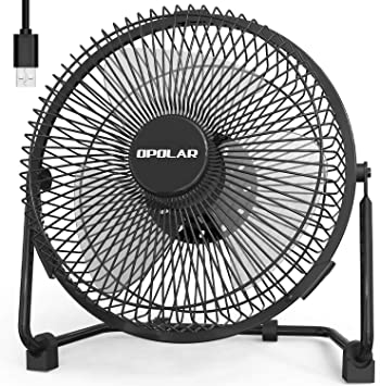 OPOLAR 9 inch USB Desk Fan, USB Powered ONLY (No Battery), Enhanced Airflow, Lower Noise, Two Speeds, Perfect Personal Cooling Fan for Home Office Table