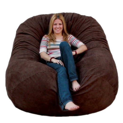Cozy Sack 6-Feet Bean Bag Chair Large Chocolate