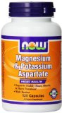 NOW Foods Magnesium and Potassium Aspartate with Taurine 120 Capsules