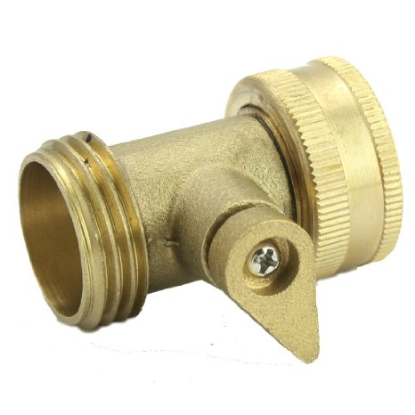 A1006 Heavy Duty Brass Garden Hose Shut Off Valve with Complimentary Garden Hose Washer 10-PC Pack