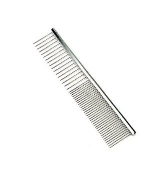 Pettom 7 1/2 Inch Pet Stainless Steel Grooming Comb Tool Poodle Finishing Comb Butter Comb