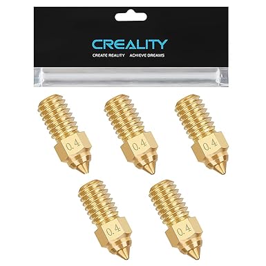 Official Creality Ender 3 V3 SE Nozzles 0.4mm 5PCS High-Speed Brass Nozzles 3D Printer Accessories M6 Hotend Extruder Nozzle for Ender 5 S1/Ender 7 3D Printer