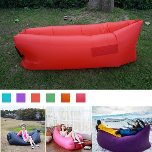 Greatever Outdoor Inflatable Lounger,Quality Waterproof,Inflates Quickly,Hangout as Lounge Chair,Lamzac Bean Bag,Air Sleep Sofa/Couch,Compression Air Bag for Camping,Pool Party,Relax Rest