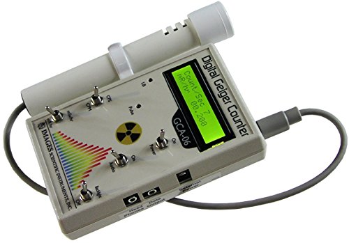 GCA-06W Professional Geiger Counter Nuclear Radiation Detection Monitor with Digital Meter and External Wand Probe - NRC Certification Ready- 0.001 mR/hr Resolution -- 1000 mR/hr Range