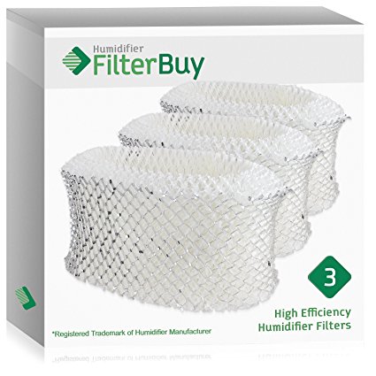 3 - FilterBuy Holmes & Sunbeam Part # HWF62, Hamilton Beach Part # 05910 Humidifier Replacement Filters. Designed by FilterBuy in the USA.