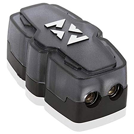 NVX XFDBU2 2 Position Fused/Power Distribution Block with One 0/1 Gauge Input and Two 4/8 Gauge Outputs