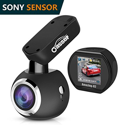 Dashcam for Cars Oasser Car Camera Cam Dash Sony IMX323 Sensor 1920x1080P FHD Auto Camera Driving Recorder 170°with Super Night Vision G-sensor Loop Recording U2