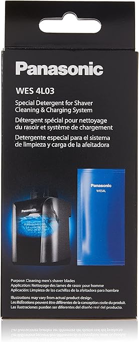 Panasonic Men's Shaver Replacement Cleaning Solution for Automatic Clean and Charge System, 3-Pack (WES4L03)