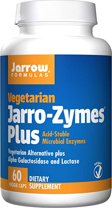 Jarrow Formulas Vegetarian Jarro-Zymes, For Probiotic and Digestive Health, 60 Capsules