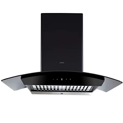 Elica 90 cm 1200 m3/hr Auto Clean Chimney (WDAT HAC 90 NERO, 2 Baffle Filters, Touch Control, Black)