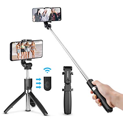 ELEGIANT Bluetooth Selfie Stick Tripod, Mini Extendable Selfie Stick with Wireless Remote and Tripod Stand 3 in 1 360 ° Rotation Suitable for IOS Andriod Phones and other 3.5-6.2 Inches Smartphone