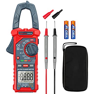 AstroAI Digital Clamp Meter Multimeter 4000 Counts Auto-ranging Amp Voltage Tester Measuring AC/DC Voltage & Current, Resistance, Capacitance, Frequency, Continuity, Live Wire Test, NCV Detection