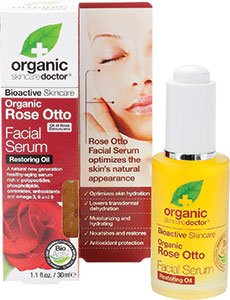 Dr Organic Rose Otto Face / Facial Serum 30ml (Restoring Oil)